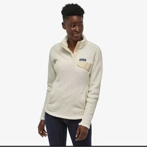 Patagonia Re Tool Snap T Fleece Pullover Cream Warm Size Large